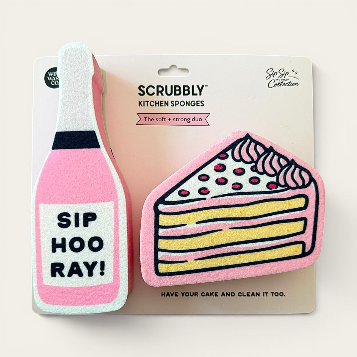 Pink Bubbly & Birthday Cake Scrubbly™ Sponge Duo