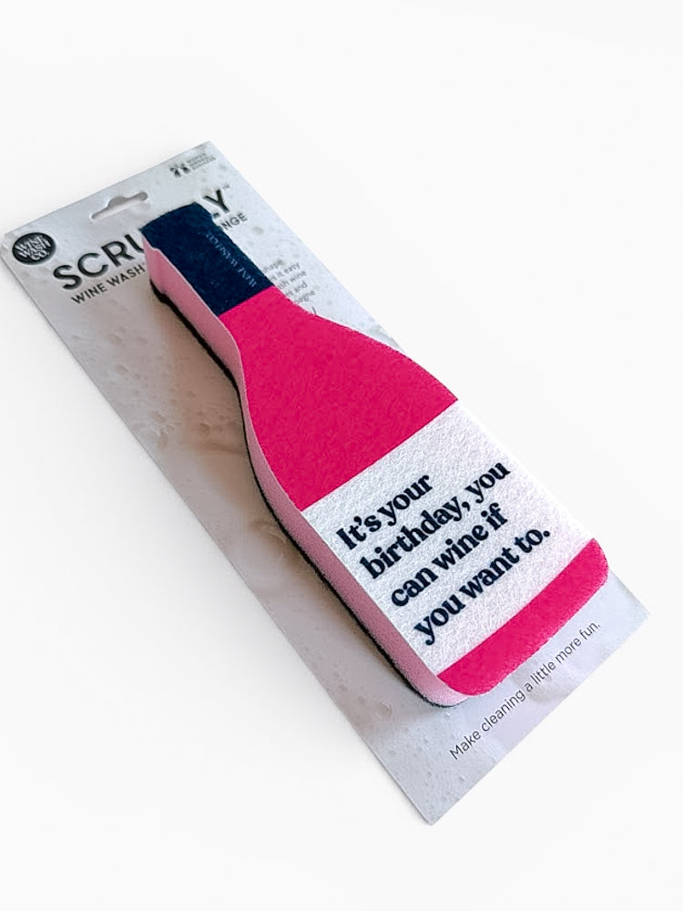 Scrubbly™ Sponge - Birthday Wine