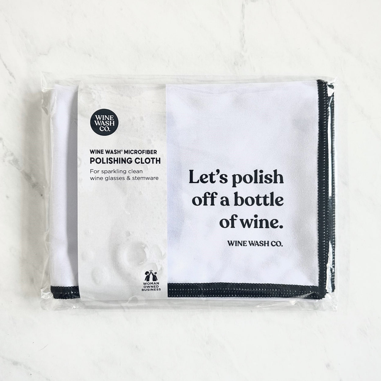 Microfiber polishing cloth removes water spots, finger prints, dust, lipstick marks and more. Soft on glass and keeps stemware sparkling clean.