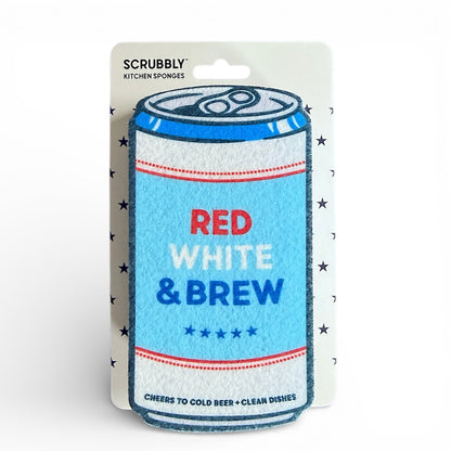Beer Scrubbly - Patriotic Blue