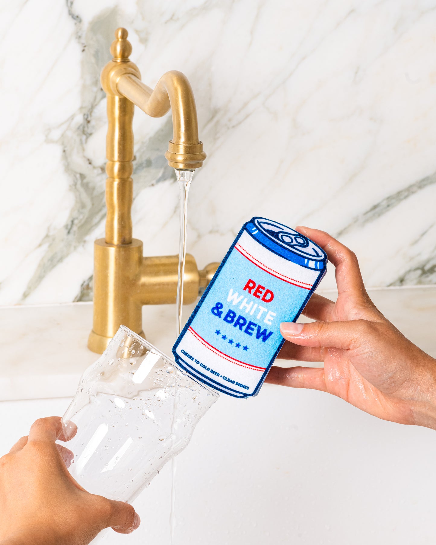 Beer Scrubbly - Patriotic Blue