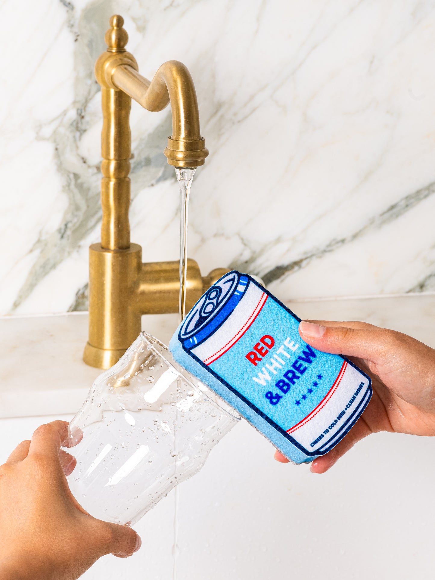 Beer Scrubbly - Patriotic Blue