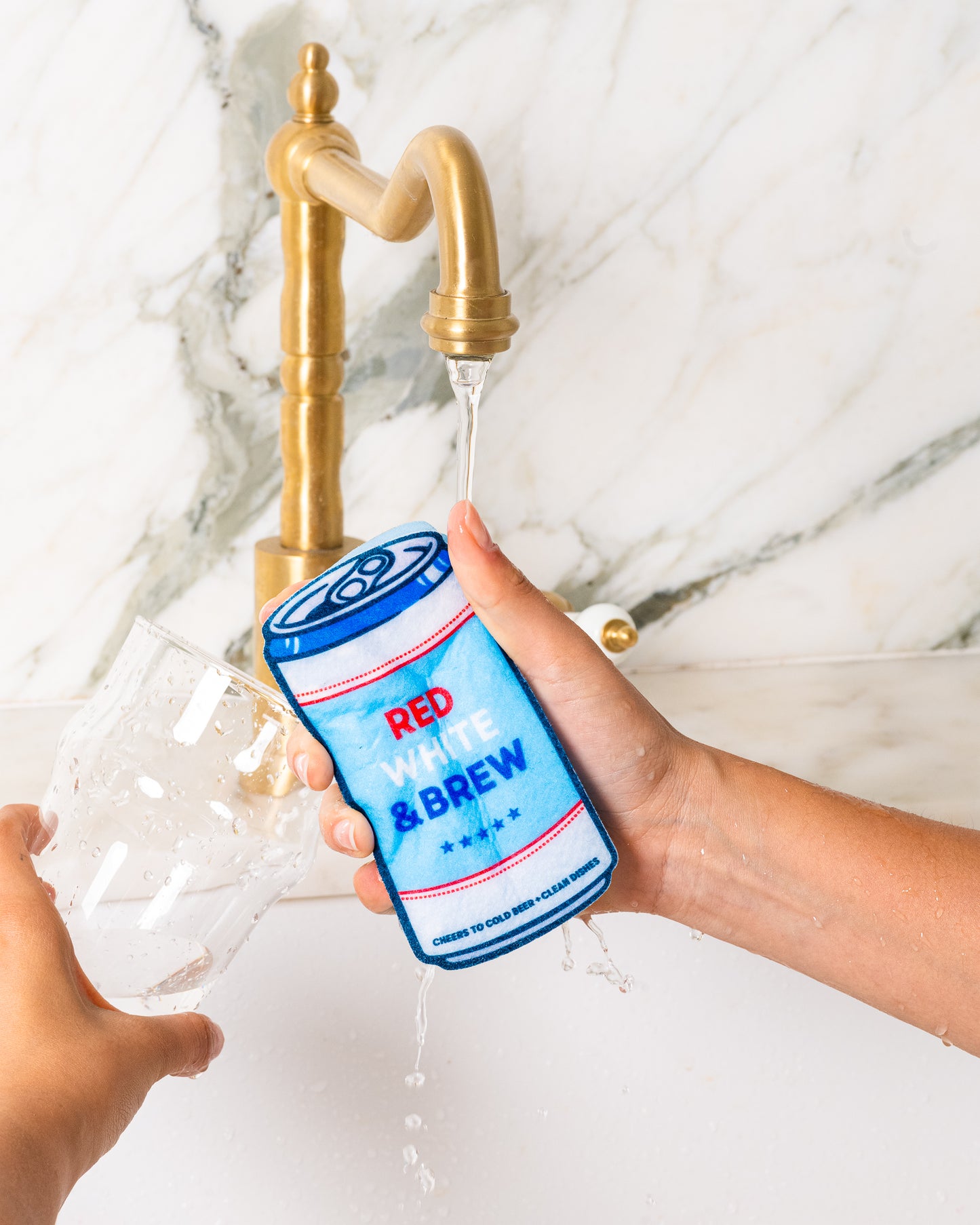 Beer Scrubbly - Patriotic Blue