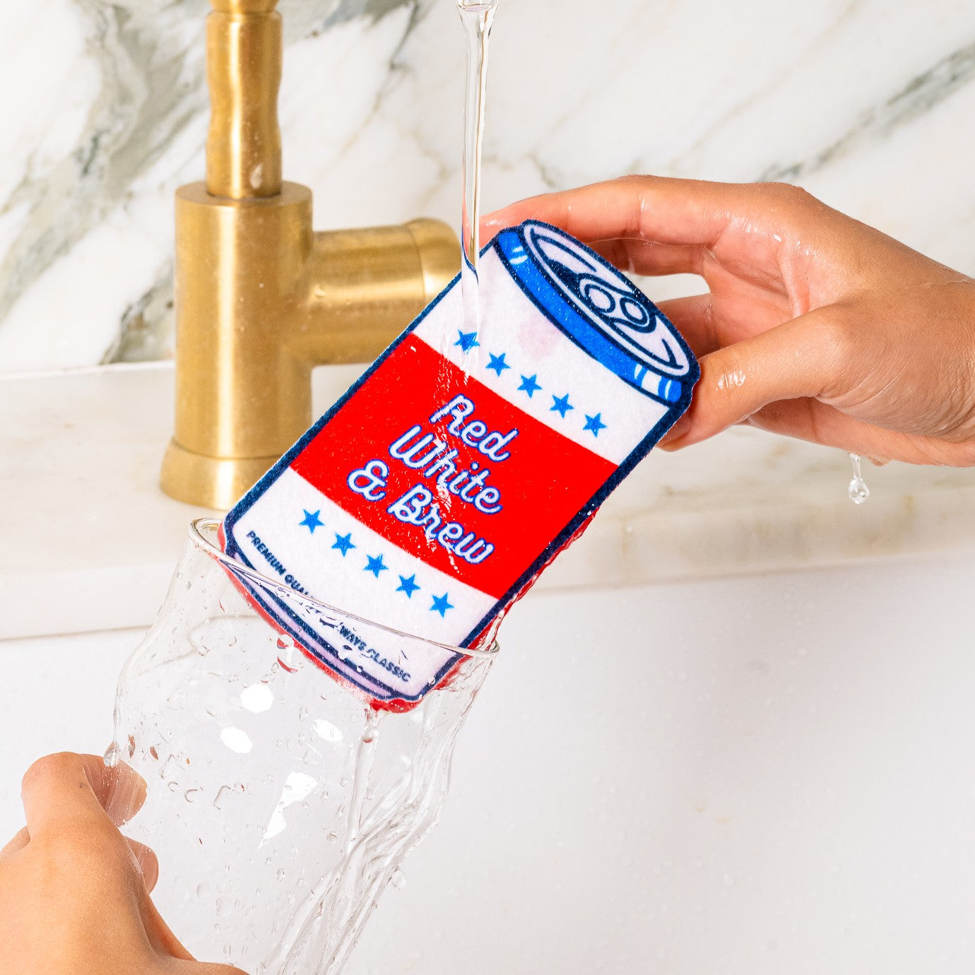 Beer Scrubbly - Patriotic Red