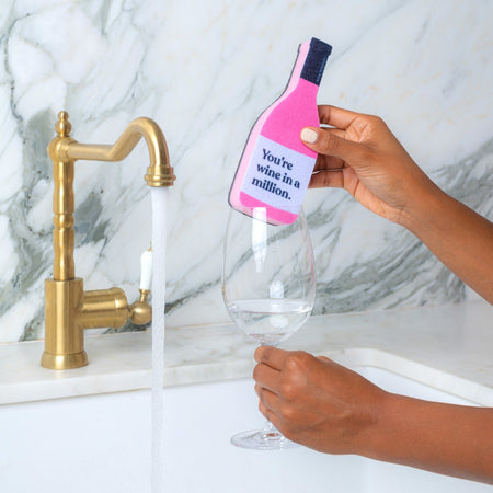 wine in a million pink kitchen sponge makes the perfect gift for wine lovers