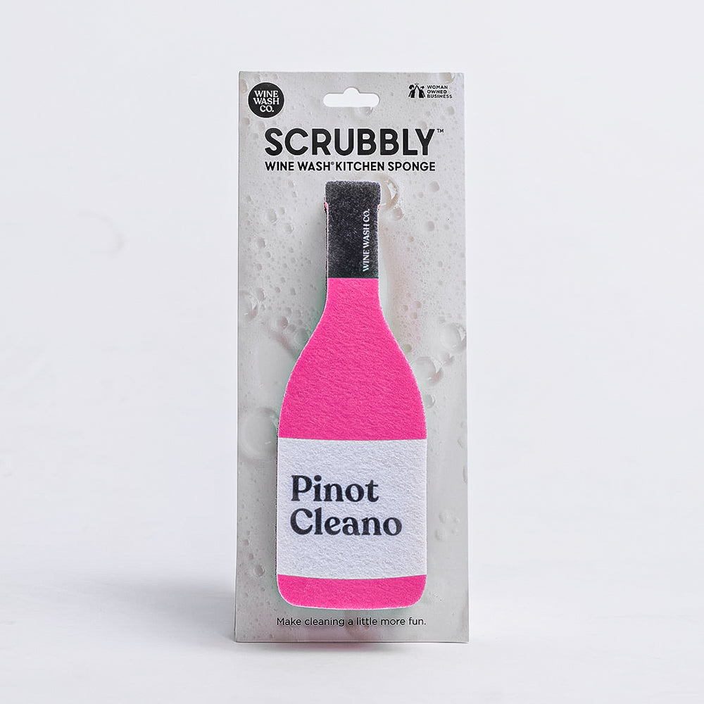 Wine Wash Scrubbly Kitchen Sponge Pink