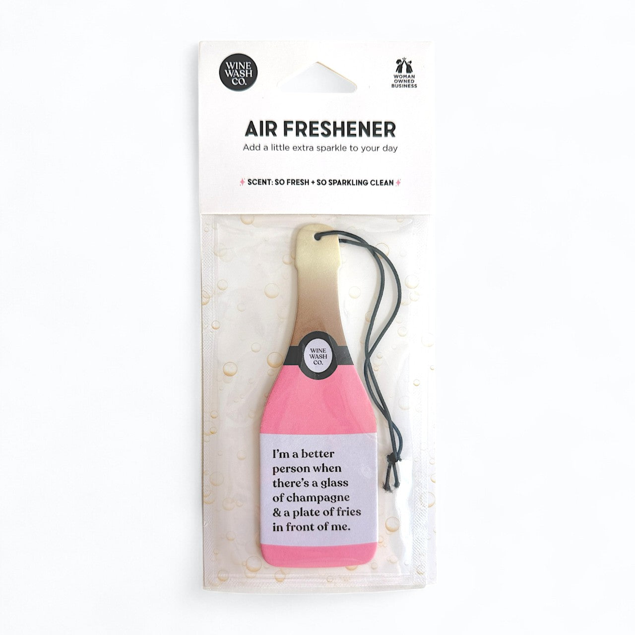 pink wine champagne air freshen french fries