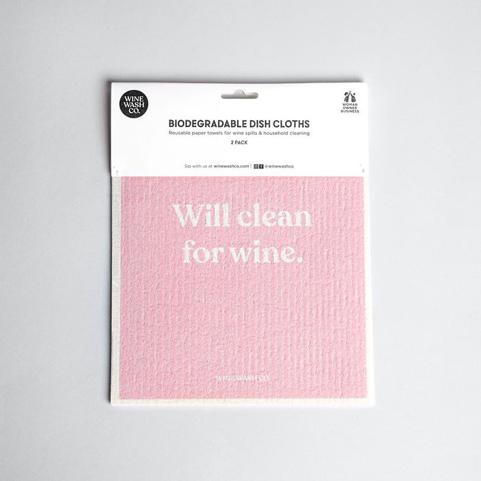 Biodegradable Dish Cloths – Pink Set