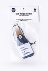 Champagne Shaped Sparkling Clean Air Freshener - More Bubbles Less Troubles - in package. Made by a woman-owned small business.