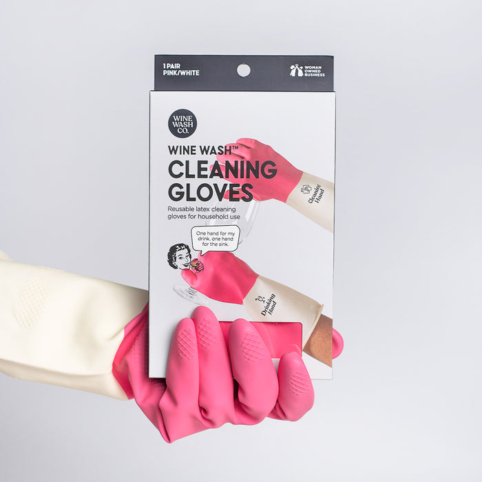 Wine Wash Co. Cleaning Gloves - Pink
