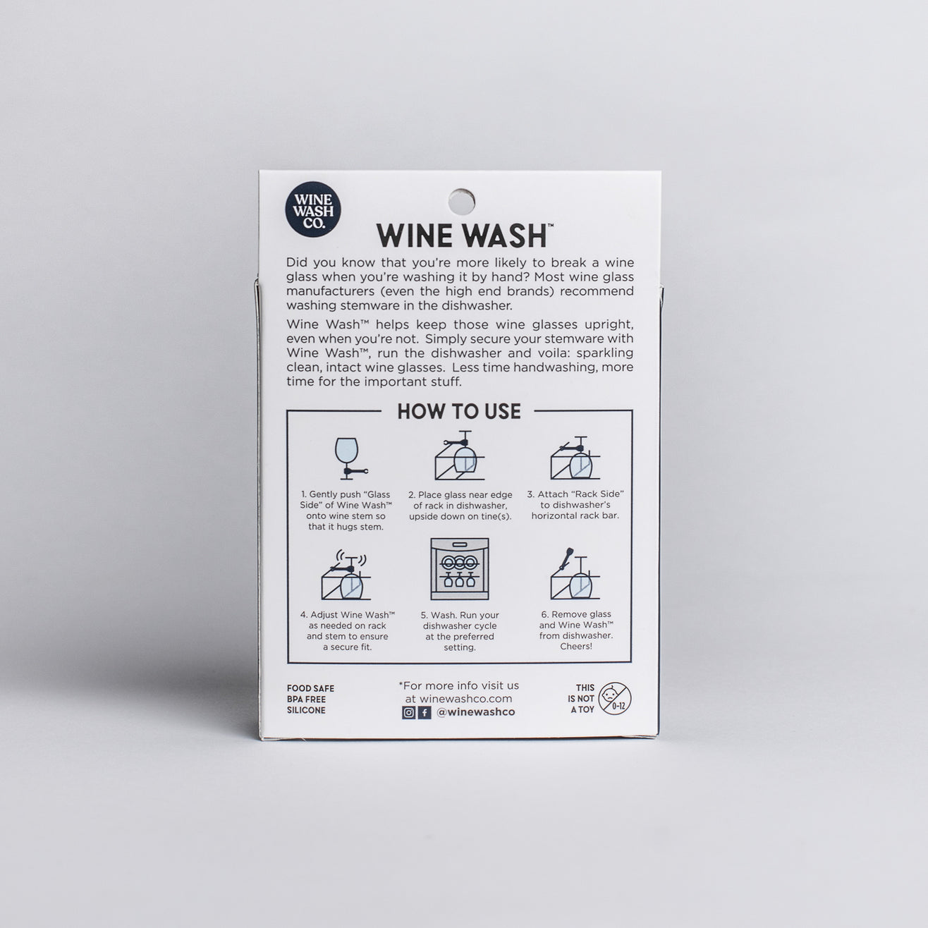 Wine Wash® Dishwasher Clips for Washing Wine Glasses Wine Wash Co.
